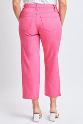 YMI Jeanswear Full Size Mid-Rise Hyperstretch Cropped Straight Pants for Women